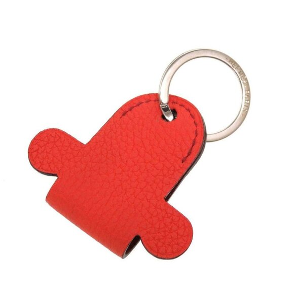 Hermes Handbags - Hermes Petite Ash Leather Orange Brown Key Holder 0046